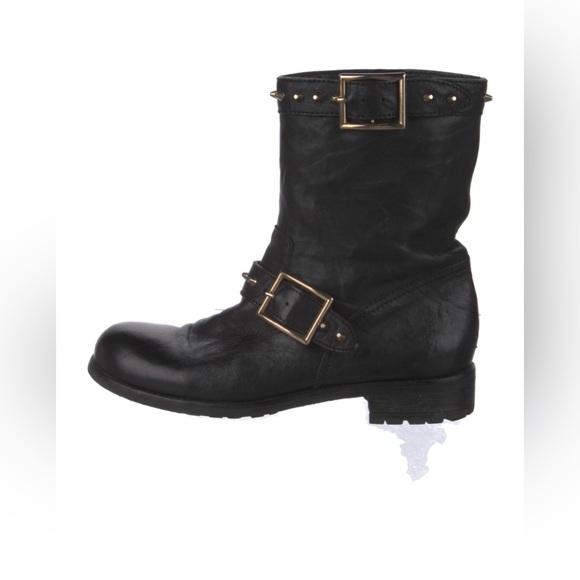 Jimmy Choo
Calf Leather Studded Accents Moto Boots - Picture 8 of 8